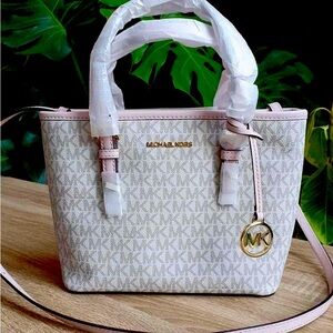 Michael Kors gray and pink bag